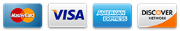 Visa, Mastercard, Discover and American Express accepted